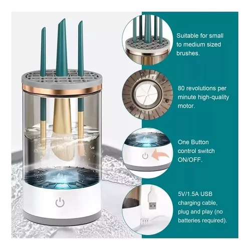 Miniatura 4 de Limpiador Eléctrico Brochas Maquillaje